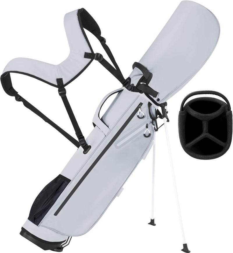 Full Choice Lightweight Golf Stand Bag, 4-Way Full-Length Dividers, Holds Up to 10 Clubs, 3.7 lbs Golf Bag with Dual Straps & Stand for Driving Range, Par 3, and Standard Courses - Image 1
